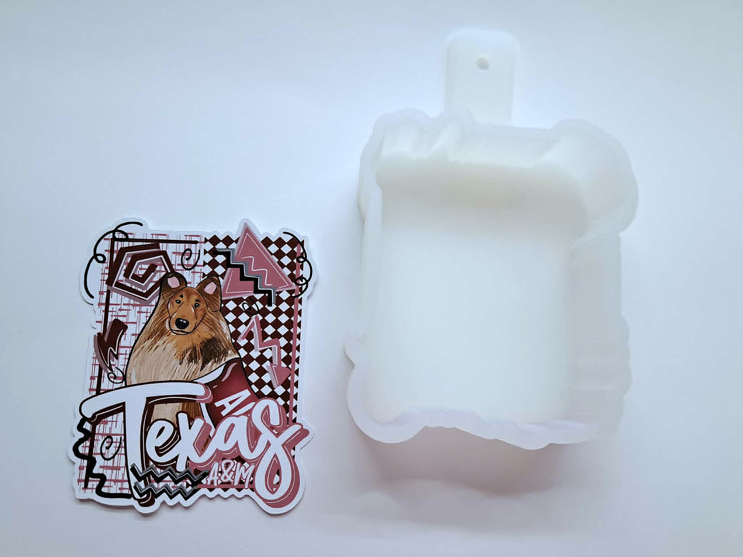 Retro Preppy College Teams: Texas A&M Aggies Cardstock Silicone Mold, Aroma Bead Molds, Premium Cardstock Images