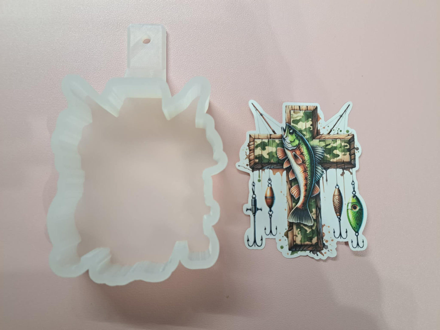 Christian Fishing Cardstock Silicone Mold, Aroma Bead Molds, Premium Cardstock Images