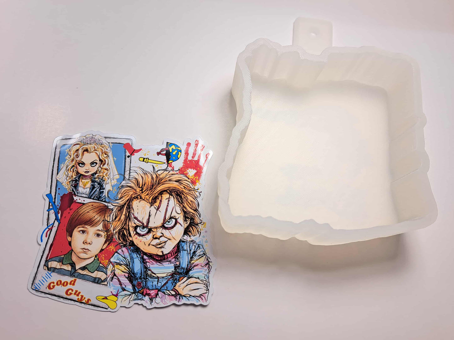Chucky Polaroids Cardstock Silicone Mold, Aroma Bead Molds, Premium Cardstock Images