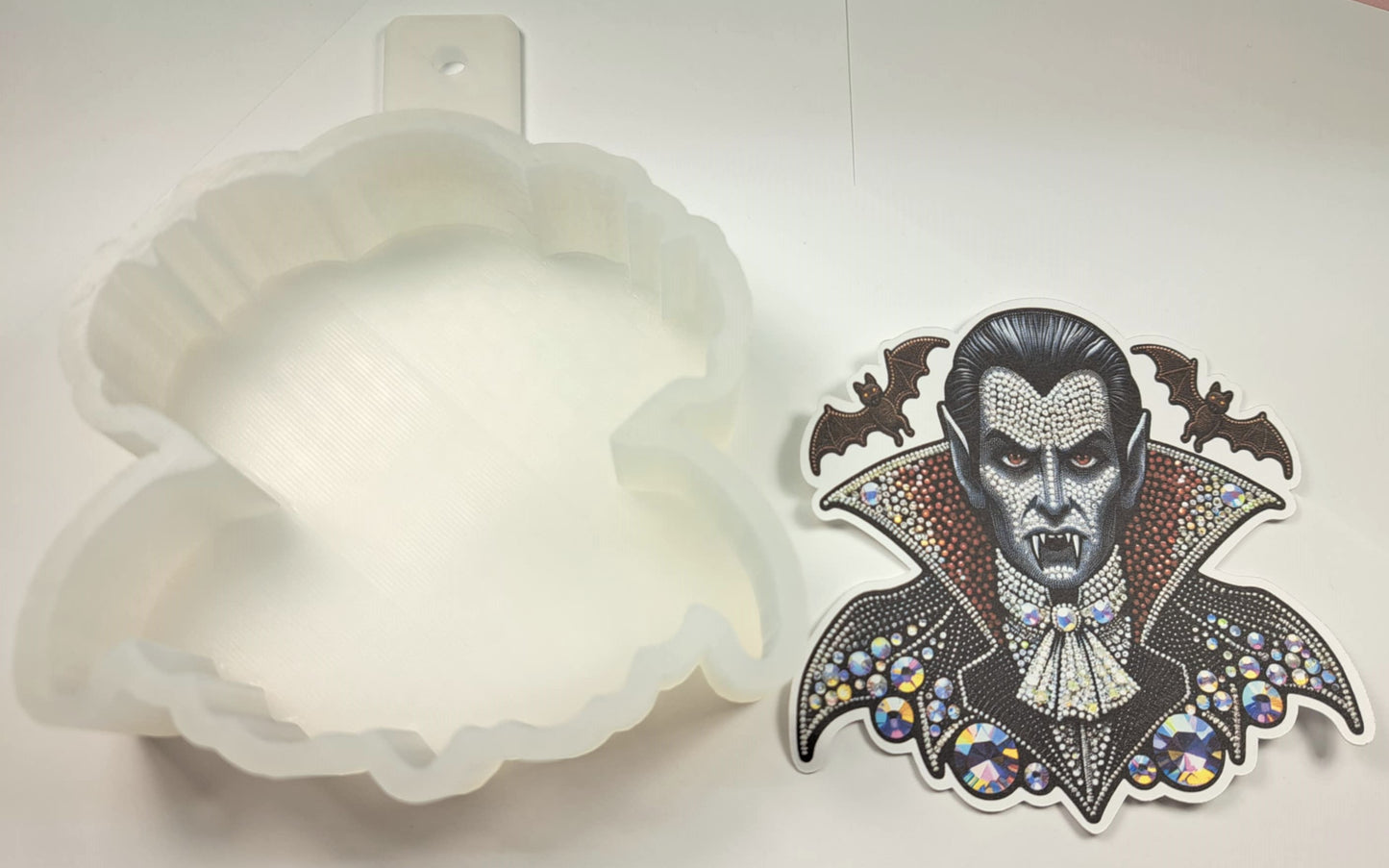 Rhinestone Vampire Cardstock Silicone Mold, Aroma Bead Molds, Car Freshies, Premium Cardstock Images