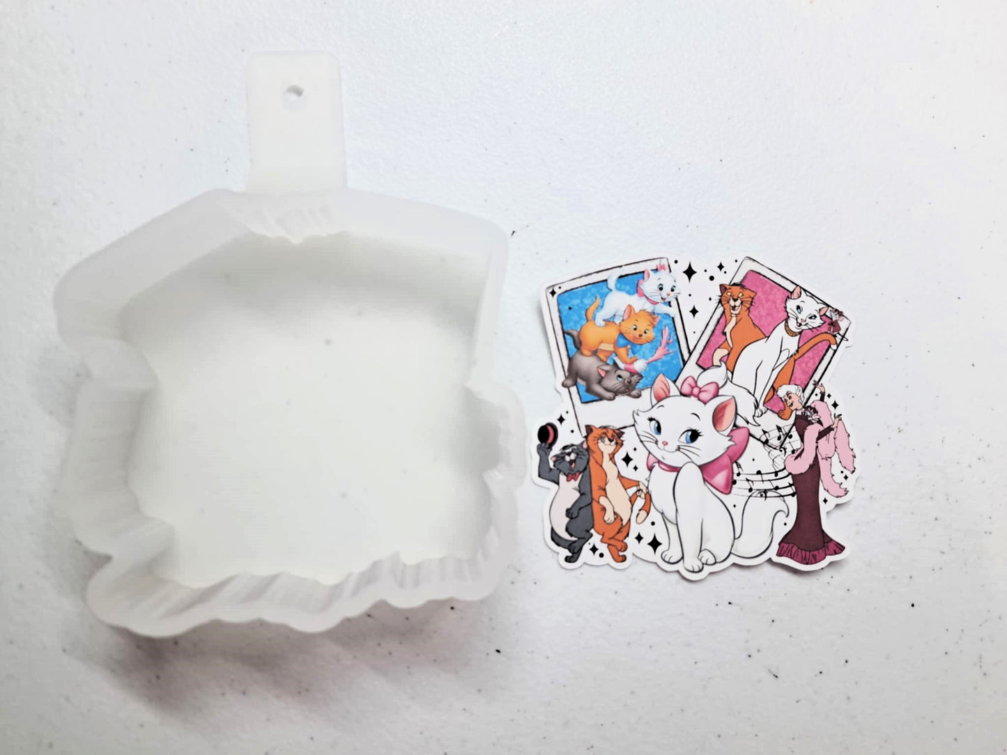 Aristocats Collage Cardstock Silicone Mold, Aroma Bead Molds, Premium Cardstock Images
