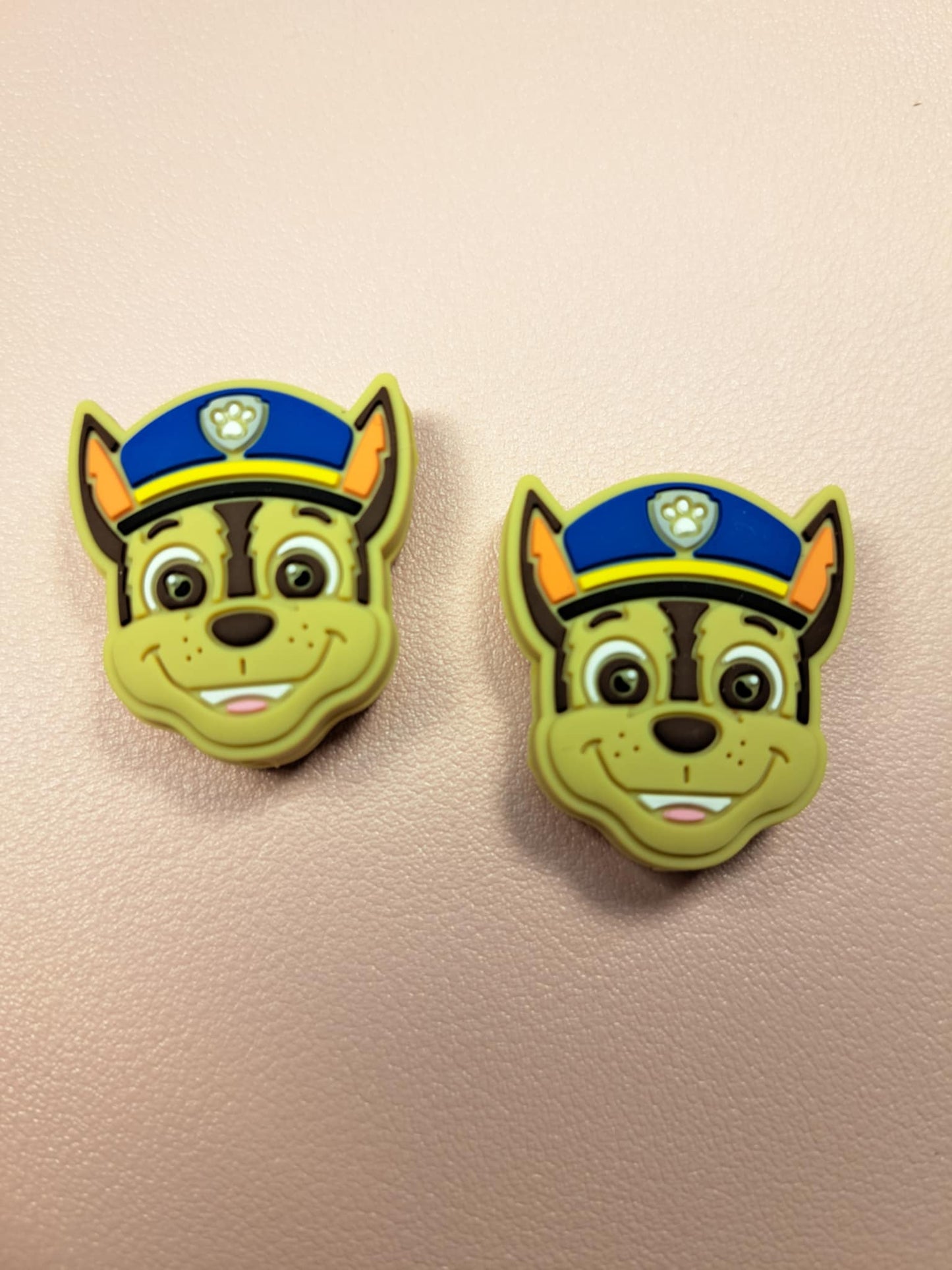 Chase Dog Face: Paw Patrol Silicone Focal Bead