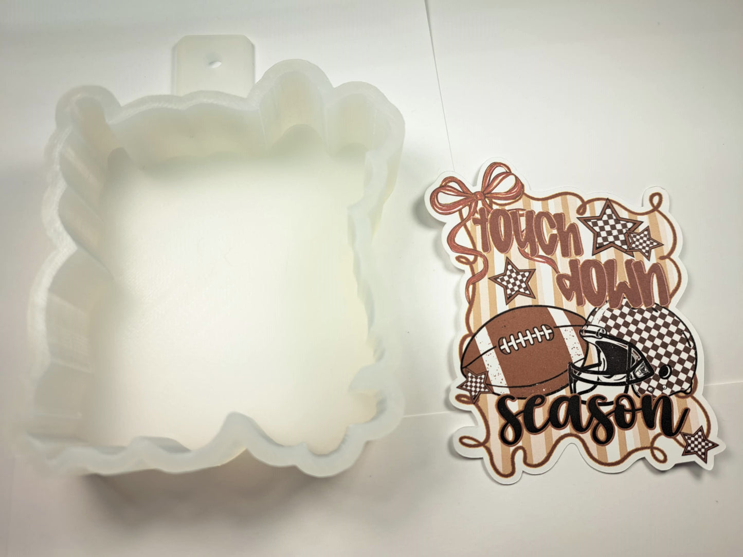 Football Fall Touchdown Season Cardstock Silicone Mold, Aroma Bead Molds, Premium Cardstock
