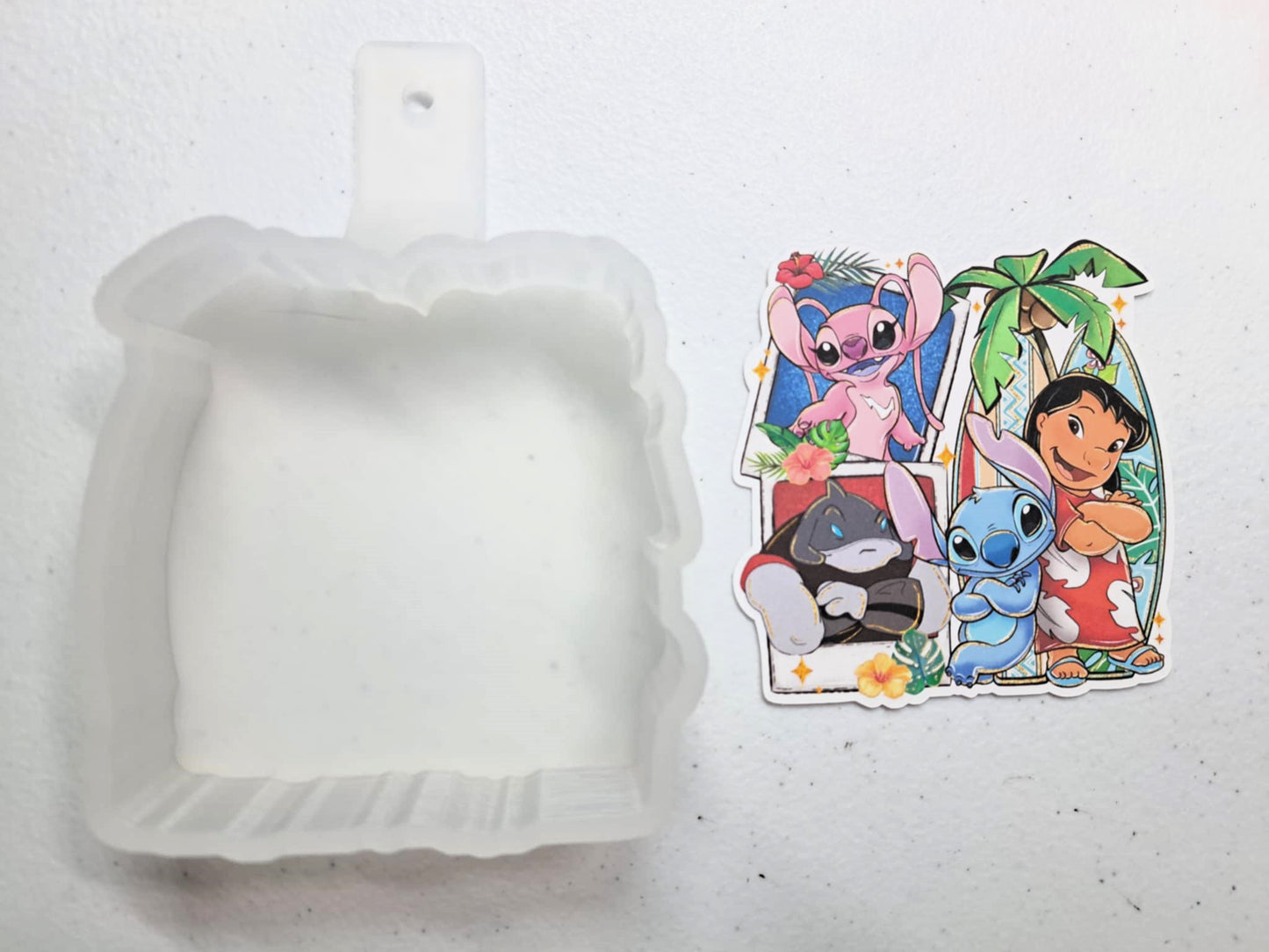 Stitch Collage Cardstock Silicone Mold, for Aroma Bead Molds, Premium Cardstock Images