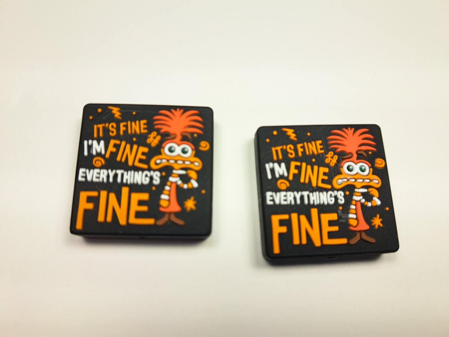Anxiety - It's Fine I'm Fine Everything's Fine - Inside Out: Movie Inspired Silicone Focal Bead