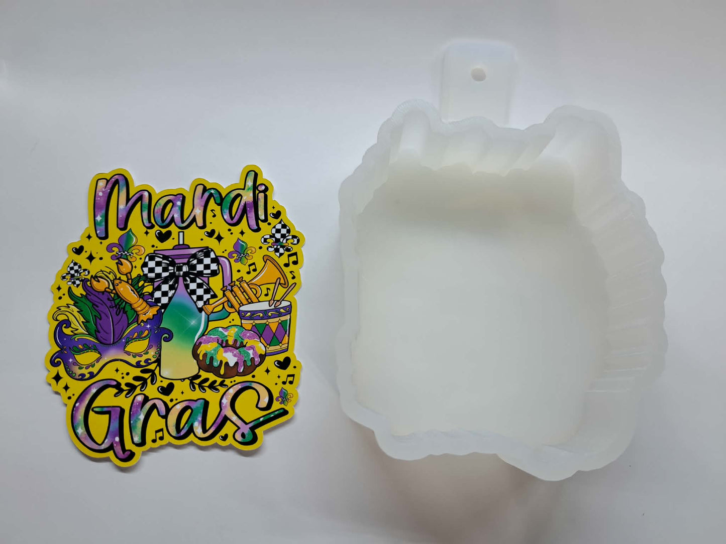 Mardi Gras Gear Cardstock Silicone Mold, Aroma Bead Molds, Premium Cardstock Images