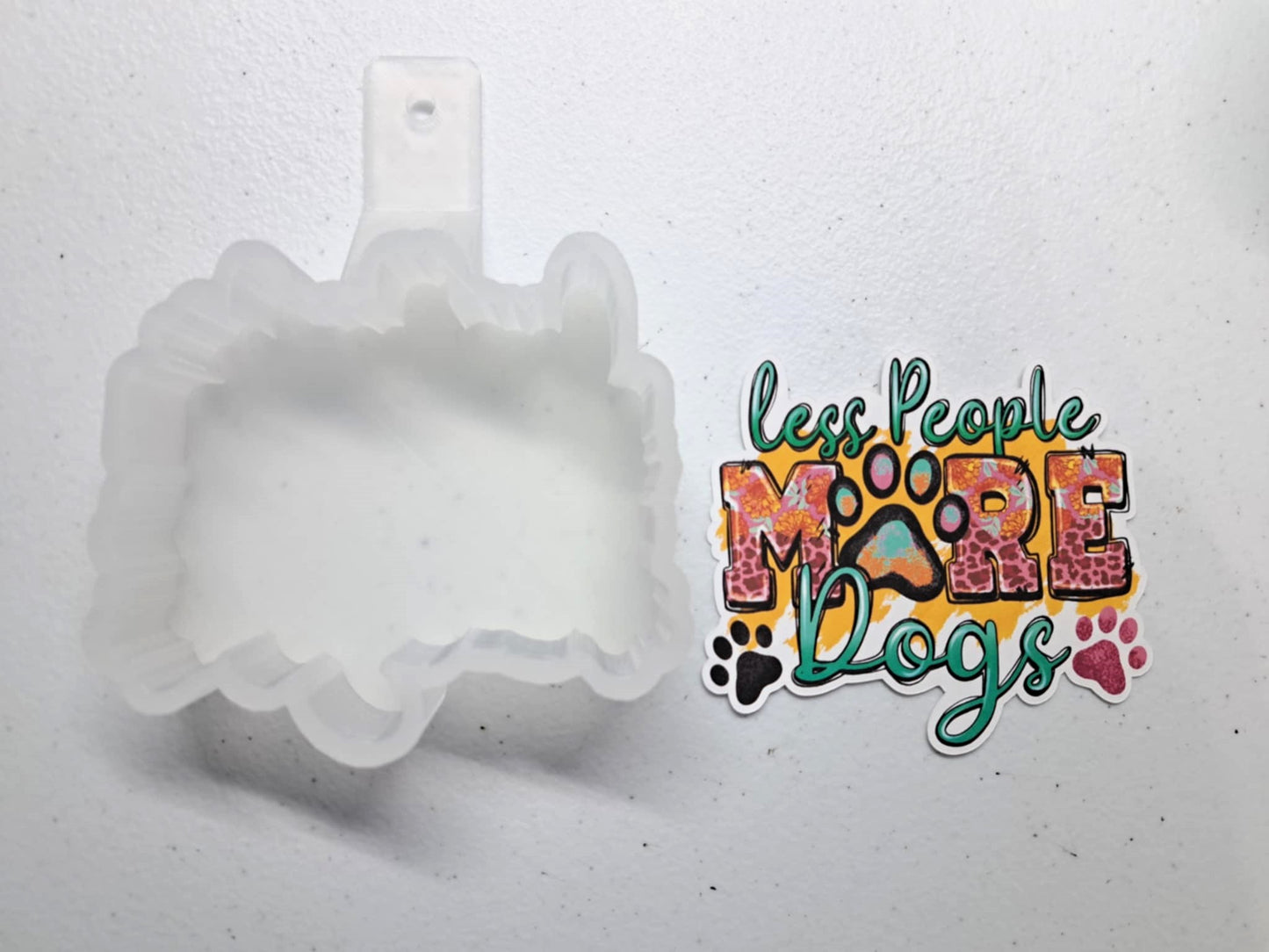 Less People More Dogs Cardstock Silicone Mold, Aroma Bead Molds, Premium Cardstock Images