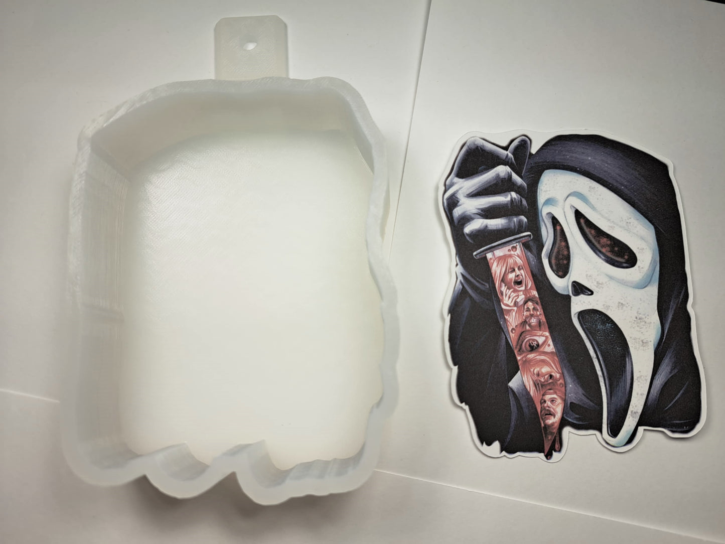 Scream Knife Victims Cardstock Silicone Mold, Aroma Bead Molds, Premium Cardstock Images