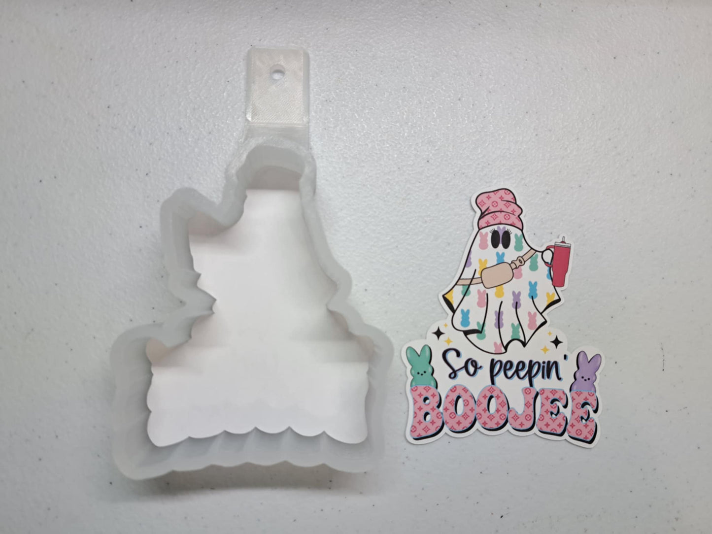 Boojee Holiday Ghost: Easter & St. Patrick's Day Cardstock Silicone Mold, Aroma Bead Molds, Premium Cardstock Images