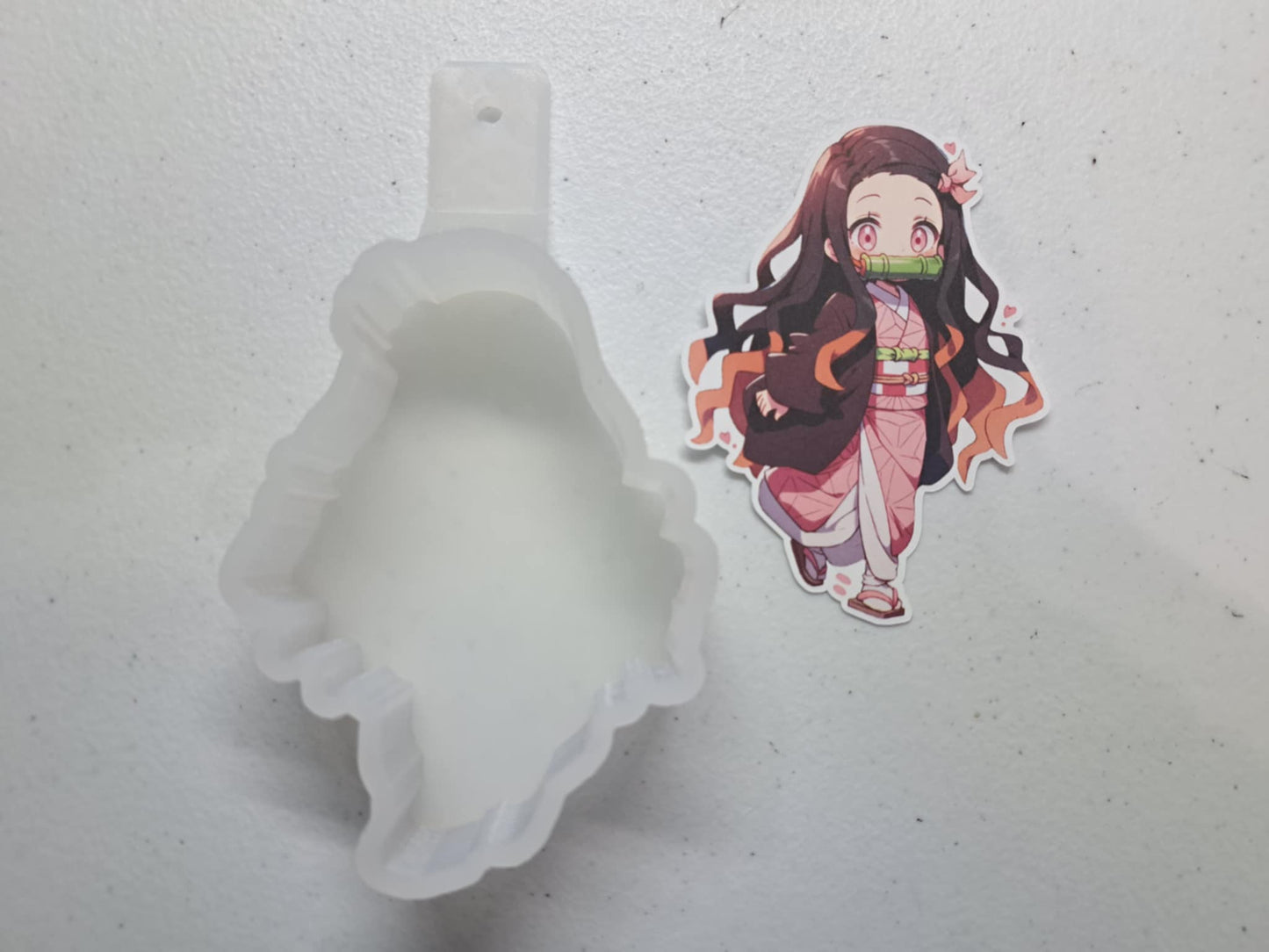 Nezuko Kamado Chibi Demon Slayer Kimetsu No Yaiba Cardstock Silicone Mold, Aroma Bead Molds, Premium Cardstock Images