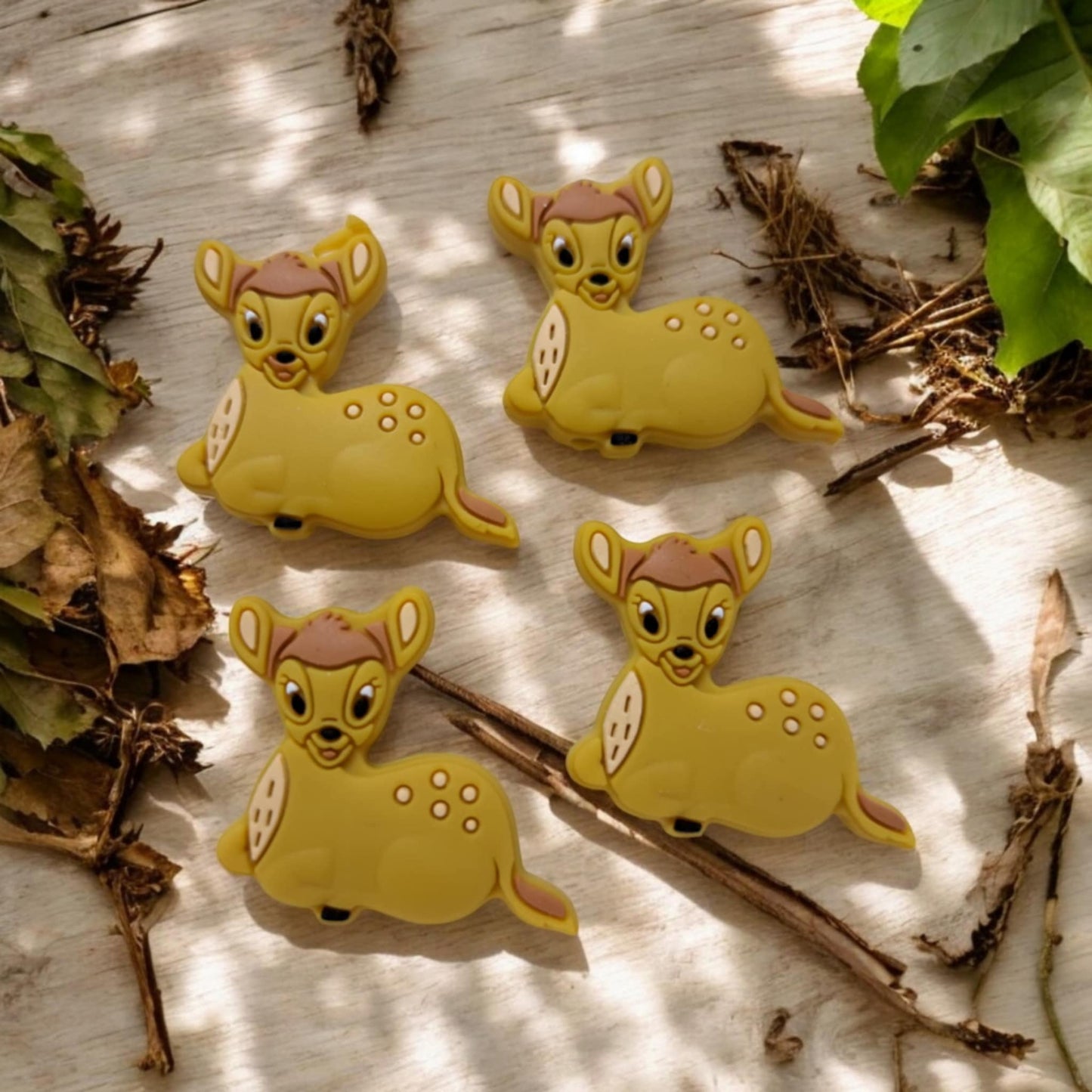 Bambi Laying Down Full Body Silicone Focal Bead