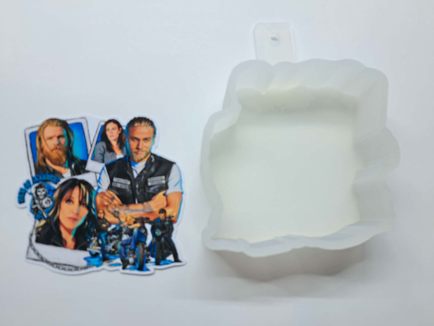 Sons of Anarchy Polaroids Cardstock Silicone Mold, Aroma Bead Molds, Car Freshies, Premium Cardstock Images