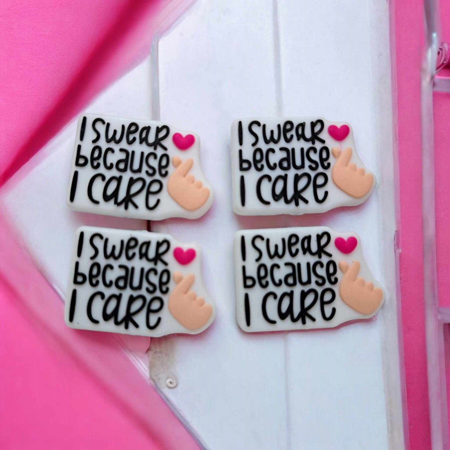 I Swear Because I Care (Korean Finger Heart) Silicone Focal Bead