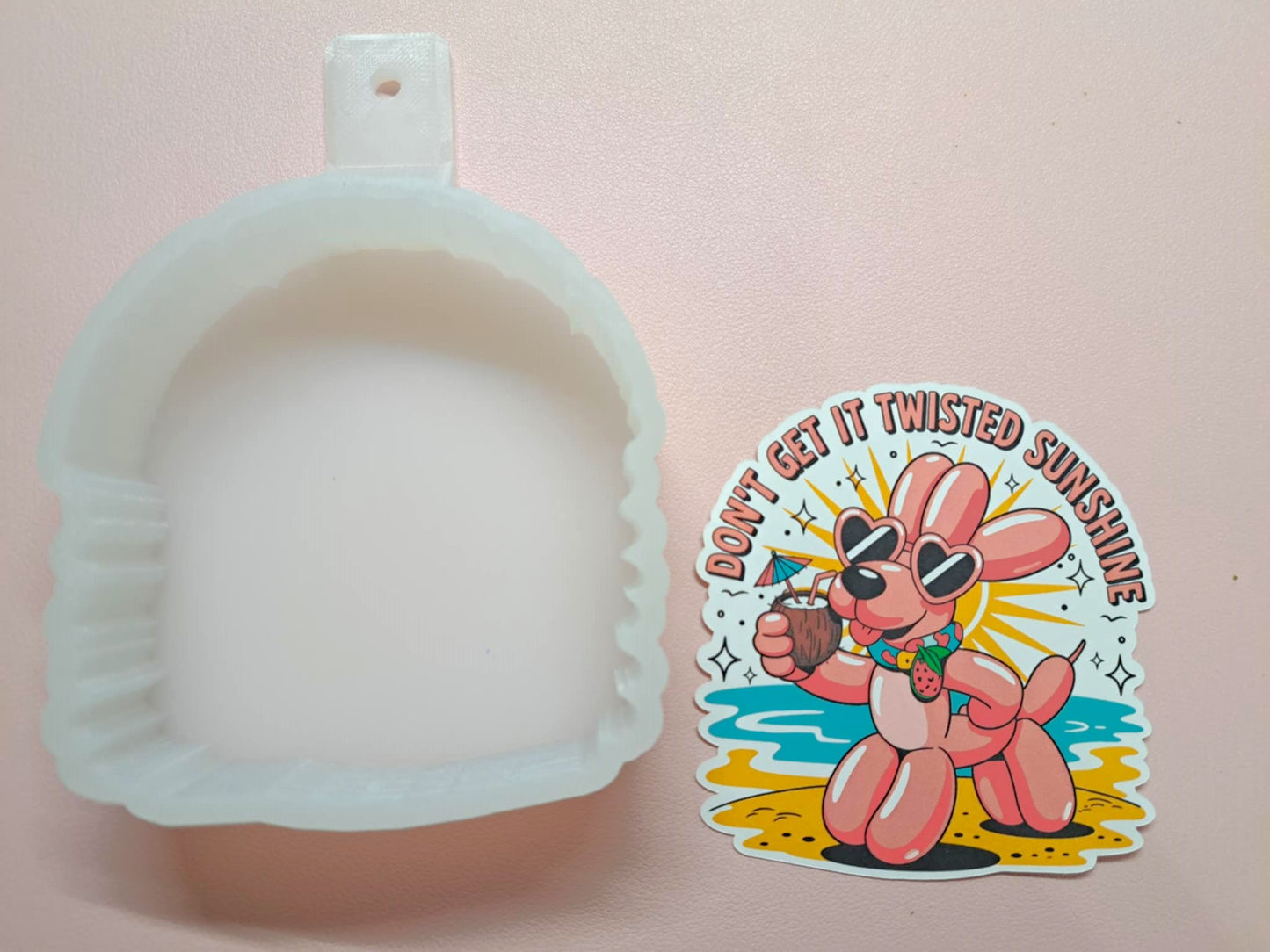 Don't Get Twisted Balloon Dog Cardstock Silicone Mold, Aroma Bead Molds, Premium Cardstock Images