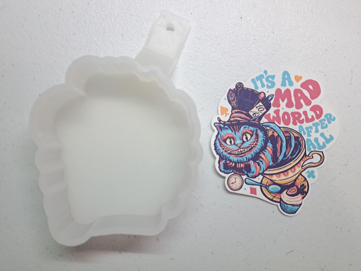 Cheshire Cat: It's a Mad World After All Cardstock Silicone Mold, Aroma Bead Molds, Premium Cardstock Images