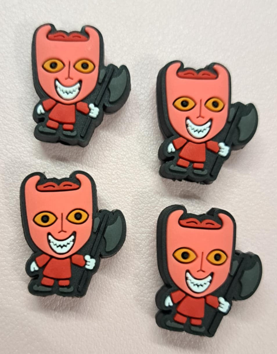 Lock: Nightmare Trick or Treater - Devil Costume with Red Mask (Small) Silicone Focal Bead