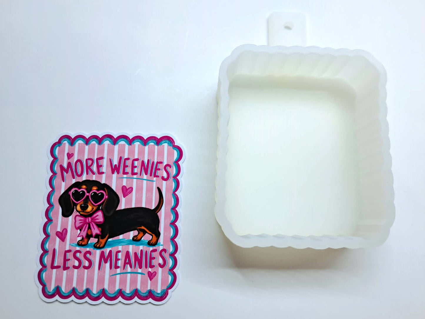 More Weenies & Big Drama Dachshunds Cardstock Silicone Mold, Aroma Bead Molds, Premium Cardstock Images