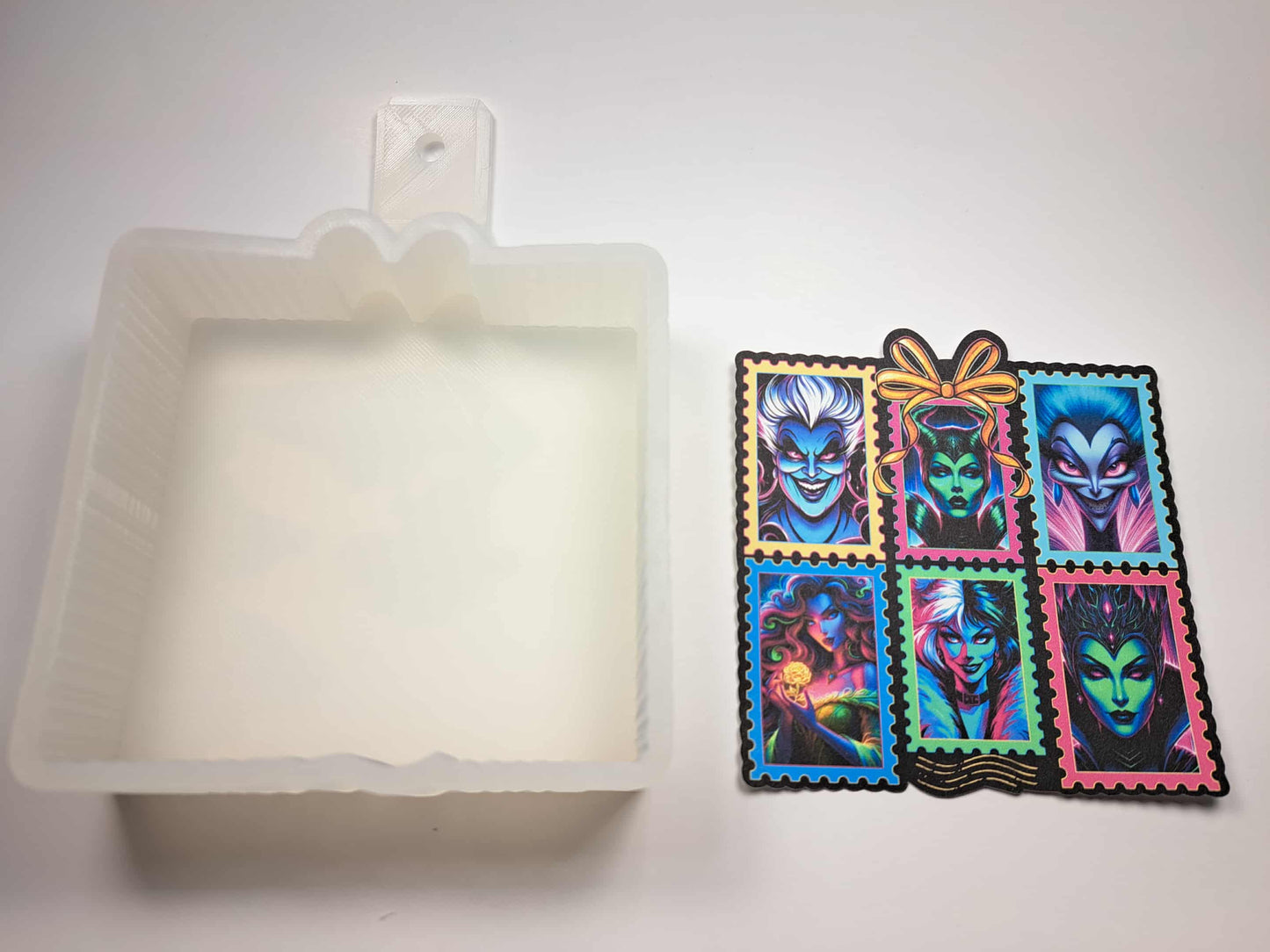 Disney Villians Stamp Theme Cardstock Silicone Mold, Aroma Bead Molds, Premium Cardstock Images