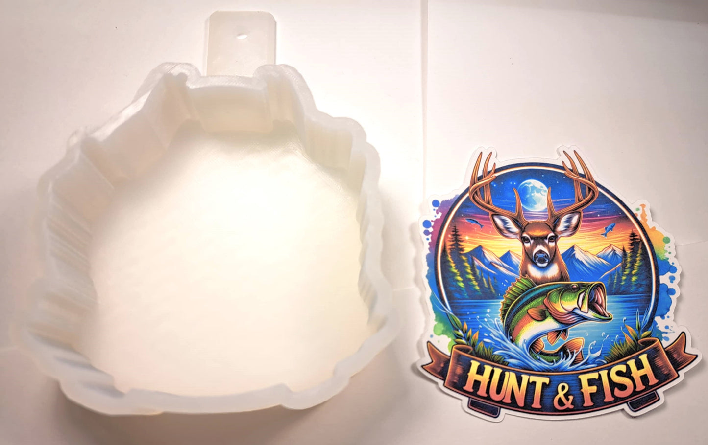 Hunt & Fish Cardstock Silicone Mold, Aroma Bead Molds, Premium Cardstock Images