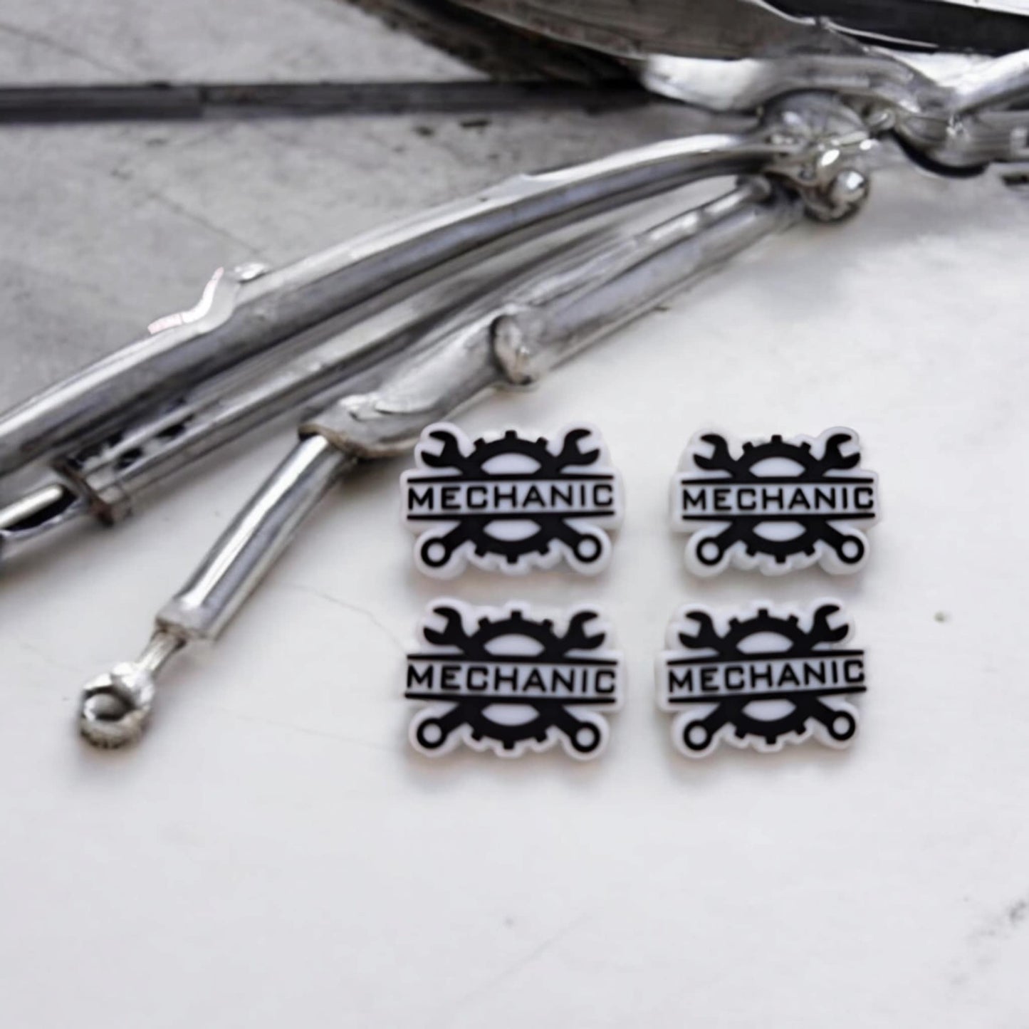 Mechanic with Tools Silicone Focal Bead