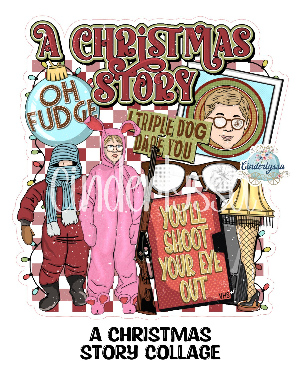 A Christmas Story Collage: Christmas Movie Inspired Cardstock Silicone Mold, Aroma Bead Molds,Car Freshener Mold,Premium Cardstock Images, Car Freshie