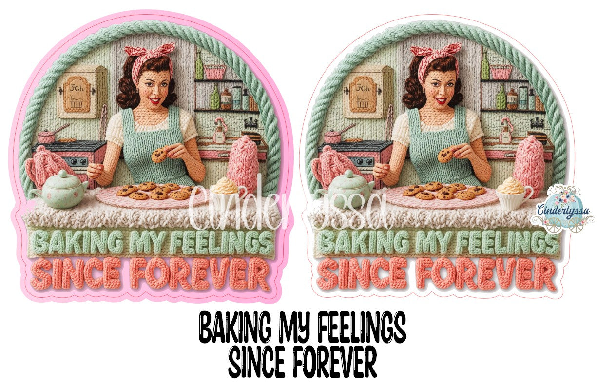 Baking My Feelings Since Forever Cardstock Silicone Mold, Aroma Bead Molds, Car Freshies, Premium Cardstock Images