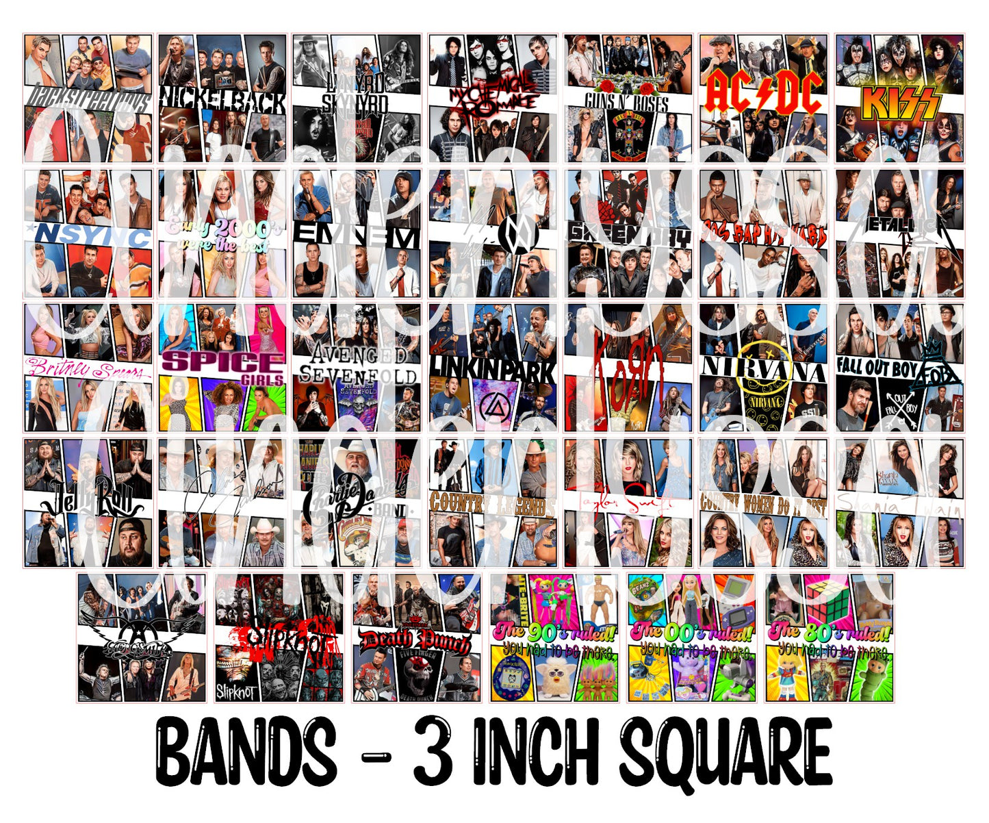 3 inch Square Bands Cardstock Only for freshies -NO MOLD: Cardstock Silicone Mold, Premium Cardstock Image