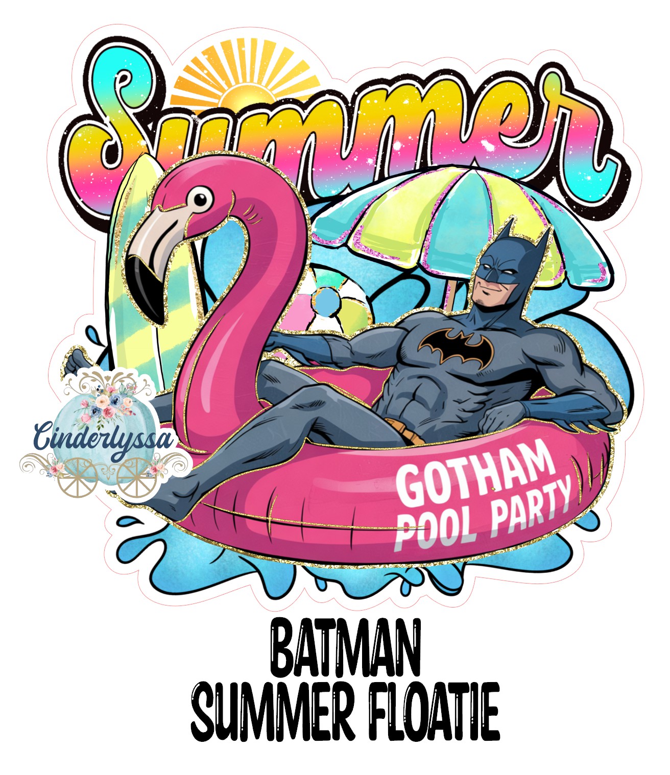 Batman Summer Cardstock Silicone Mold, Aroma Bead Molds, Premium Cardstock Images