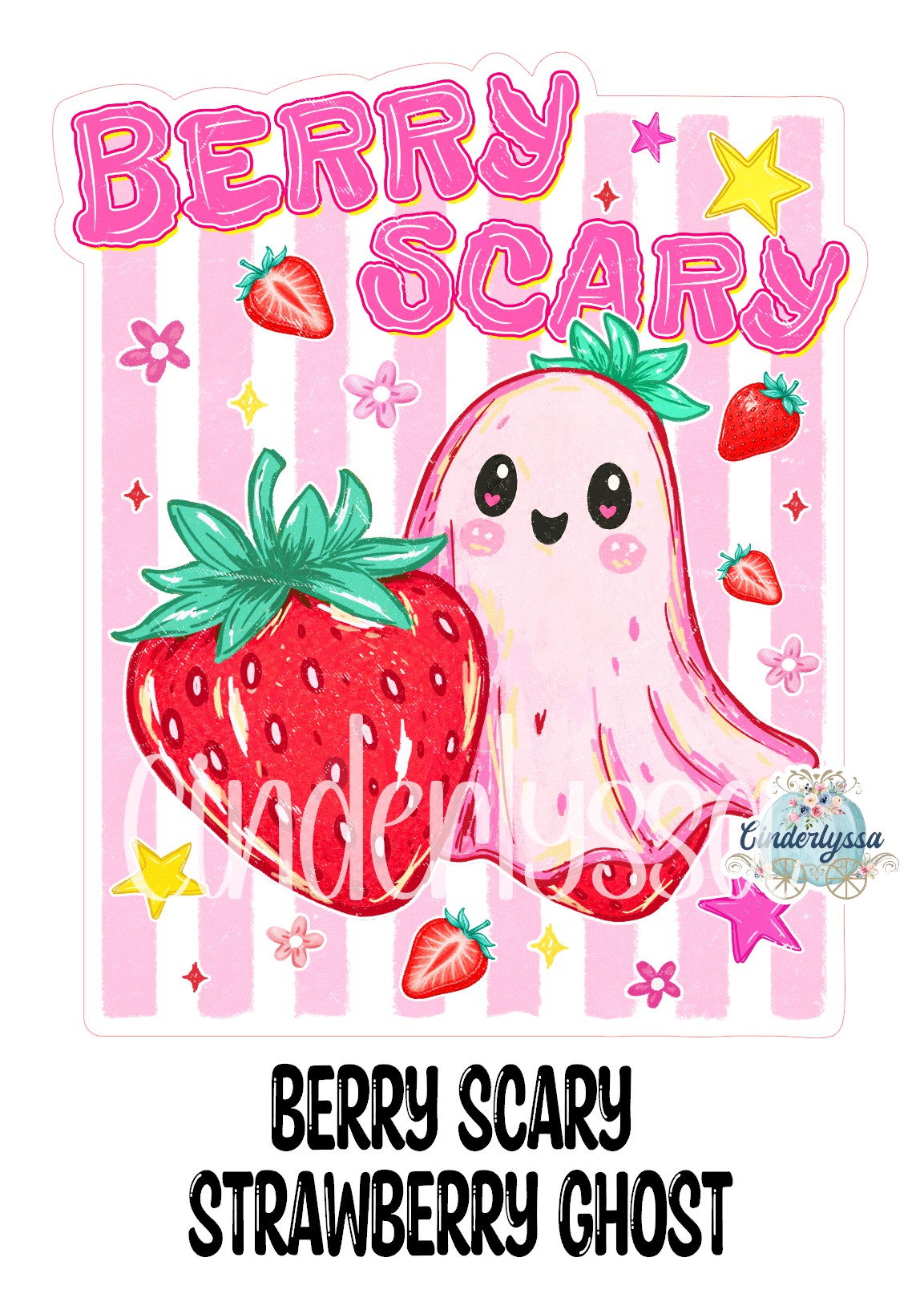 Berry Scary Strawberry Ghost Cardstock Silicone Mold, Aroma Bead Molds, Premium Cardstock Images
