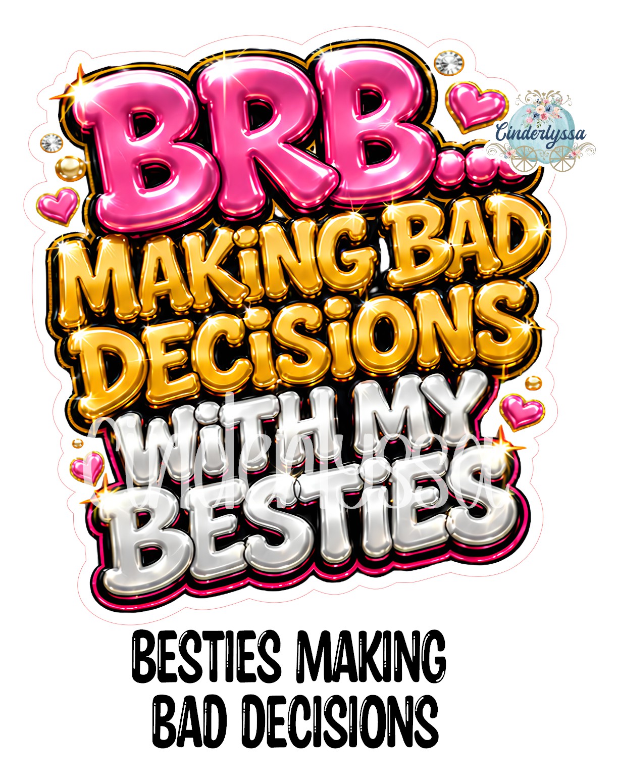 Besties Making Bad Decisions Cardstock Silicone Mold, Aroma Bead Molds, Premium Cardstock Images
