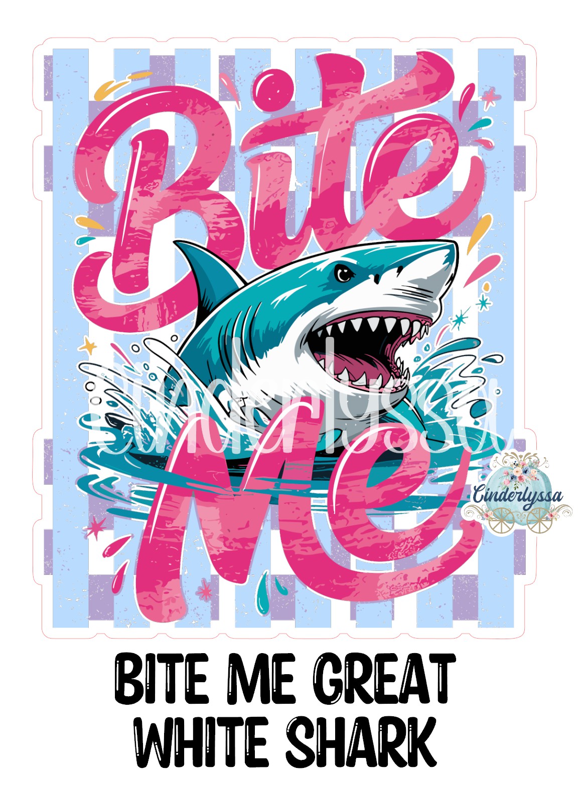 Bite Me Great White Shark Cardstock Silicone Mold, Aroma Bead Molds, Premium Cardstock Images