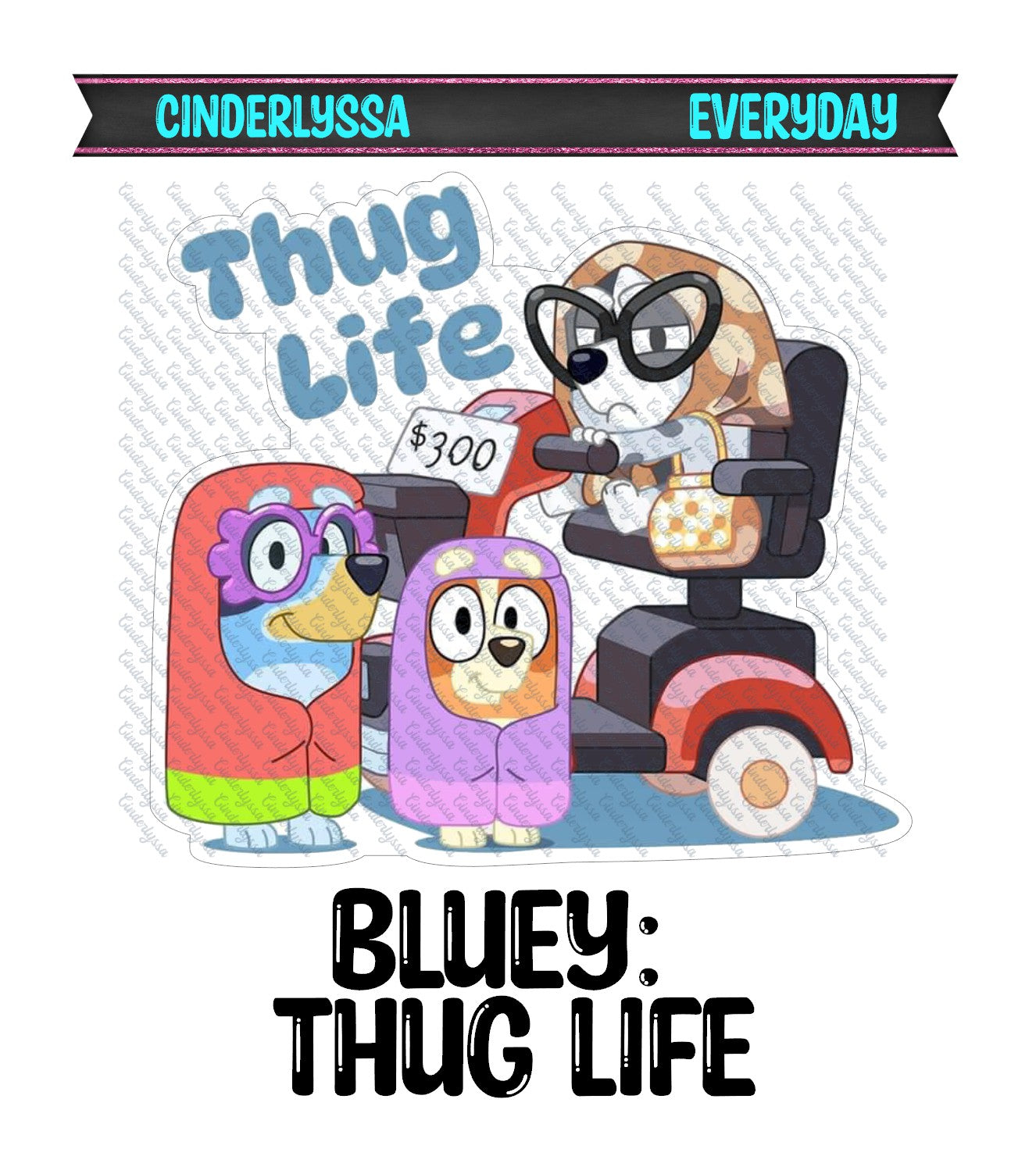 Bluey: Thug Life Grannies - Gladys, Rita, and Janet Cardstock Silicone Mold, Aroma Bead Molds, Premium Cardstock Images