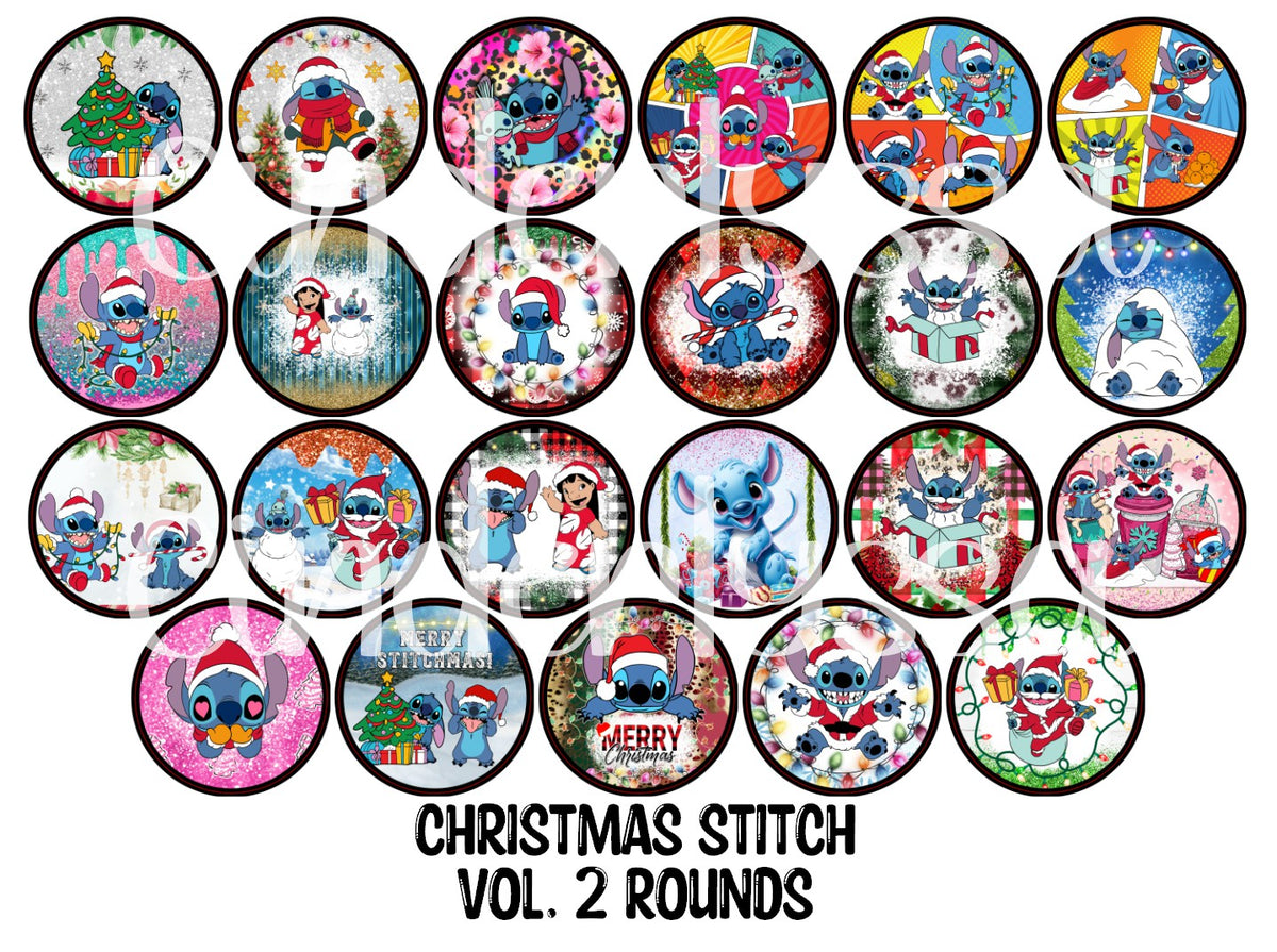 Christmas Stitch Vol. 2 Rounds Cardstock Only for freshies - NO MOLD for Aroma Bead Molds, Premium Cardstock Images