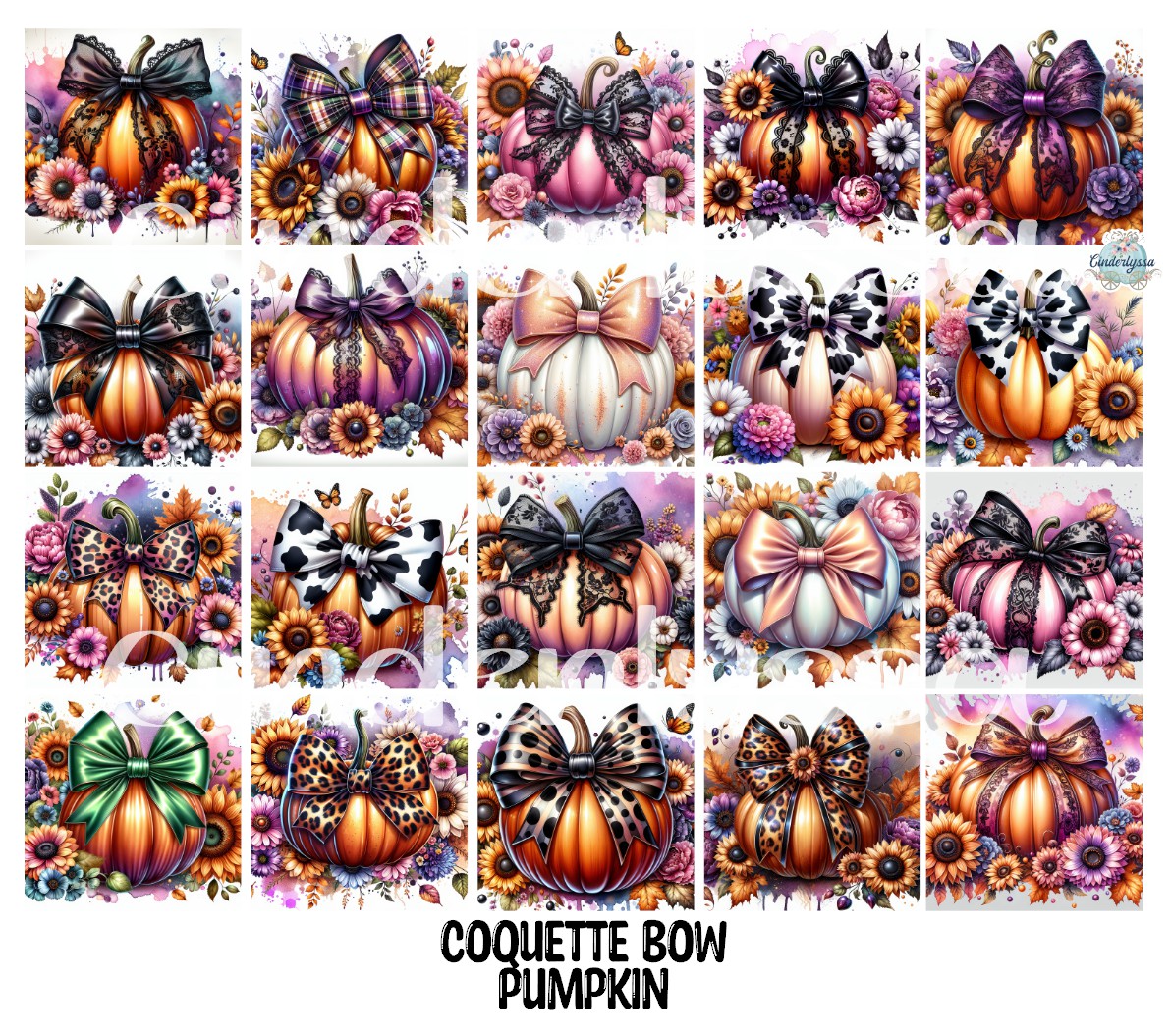 3 inch Square Coquette Bow Pumpkin Cardstock Only for freshies - NO MOLD: Cardstock Silicone Mold, Premium Cardstock Image
