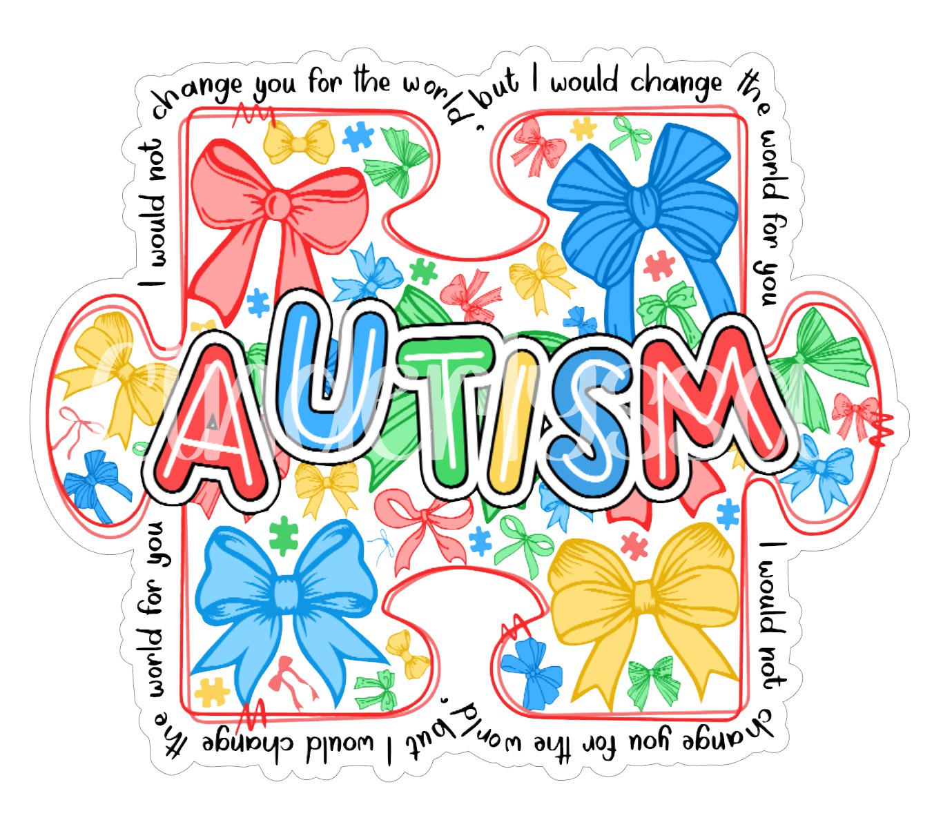 Coquette Bows Autism Awareness: Puzzle Piece Cardstock Silicone Mold, Aroma Bead Molds, Premium Cardstock