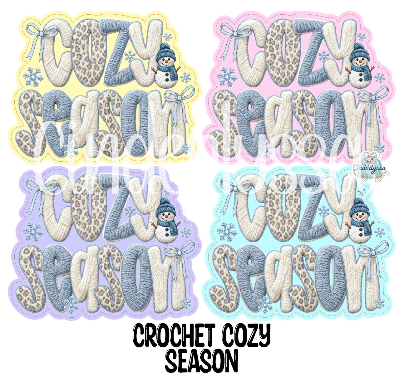 Crochet Cozy Season Cardstock Silicone Mold, Aroma Bead Molds, Car Freshies, Premium Cardstock Images