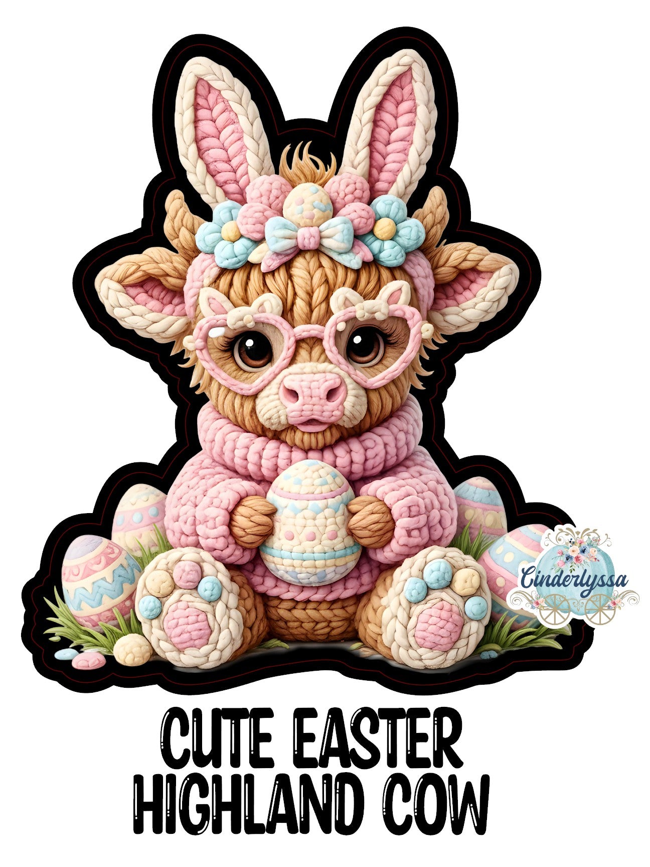 Cute Easter Highland Cow Cardstock Silicone Mold, Aroma Bead Molds, Premium Cardstock Images