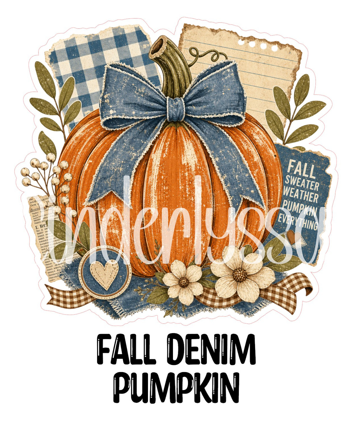 Fall Denim Pumpkin Cardstock Silicone Mold, Aroma Bead Molds, Premium Cardstock Images