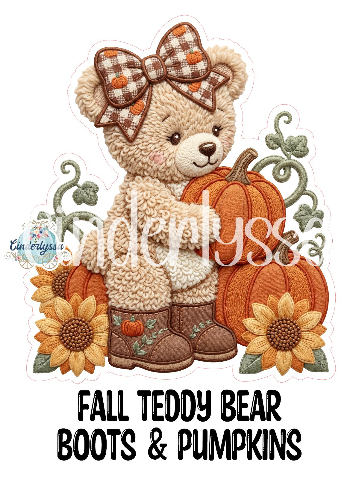 Fall Teddy Bear Boots and Pumpkins Cardstock Silicone Mold, Aroma Bead Molds, Premium Cardstock Images