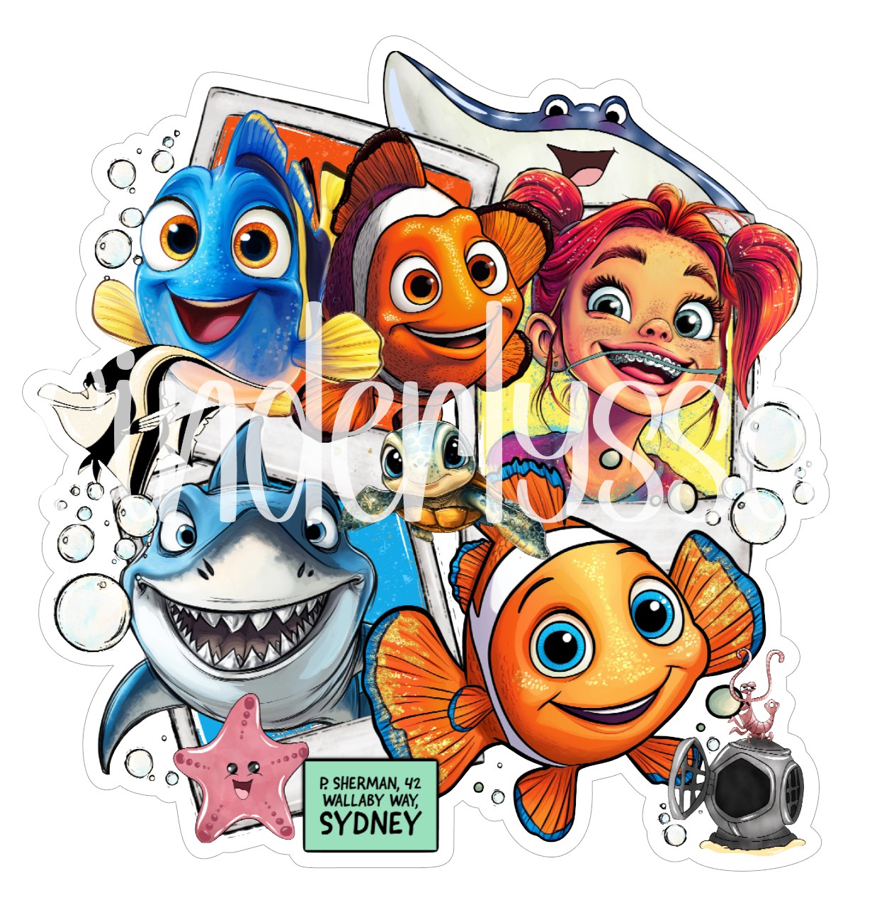 Finding Nemo Collage for Cardstock Silicone Mold, Aroma Bead Molds, Premium Cardstock Images