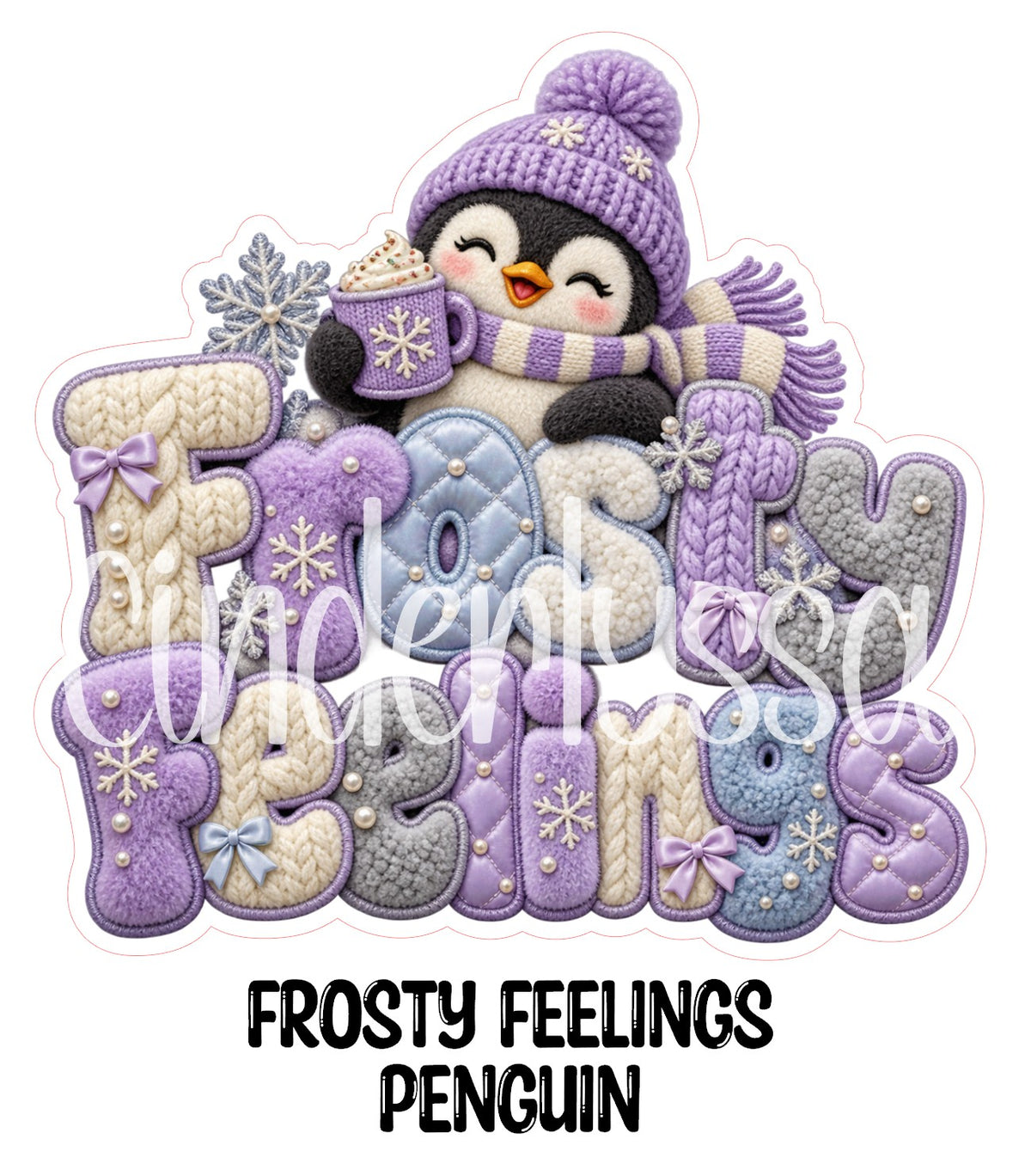Frosty Feelings Penguin Cardstock Silicone Mold, Aroma Bead Molds, Premium Cardstock Images, Car Freshies