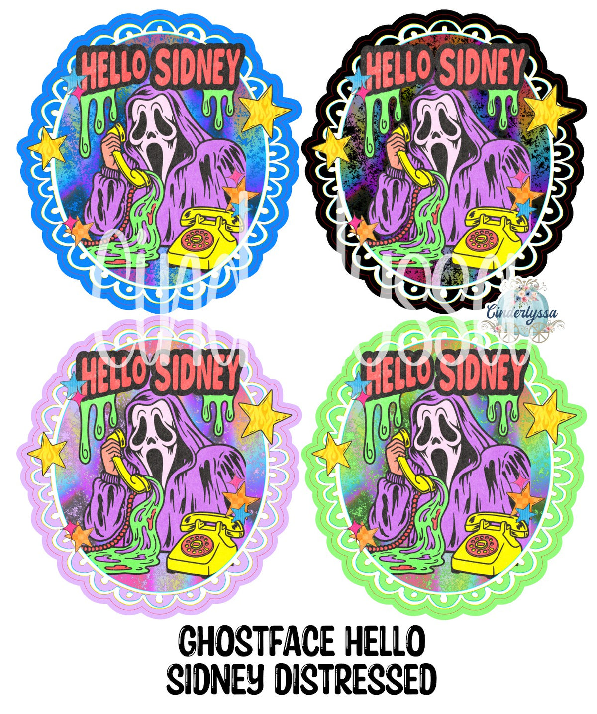 Ghostface Hello Sidney Distressed Cardstock Silicone Mold, Aroma Bead Molds, Premium Cardstock Images