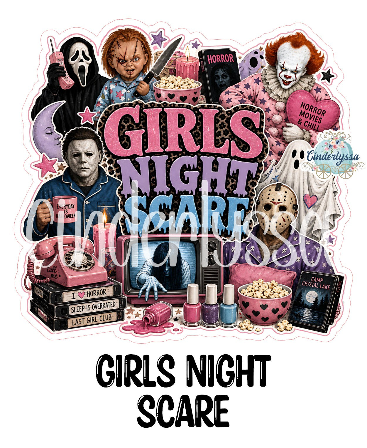 Girls Night Scare Cardstock Silicone Mold, Aroma Bead Molds, Premium Cardstock Images
