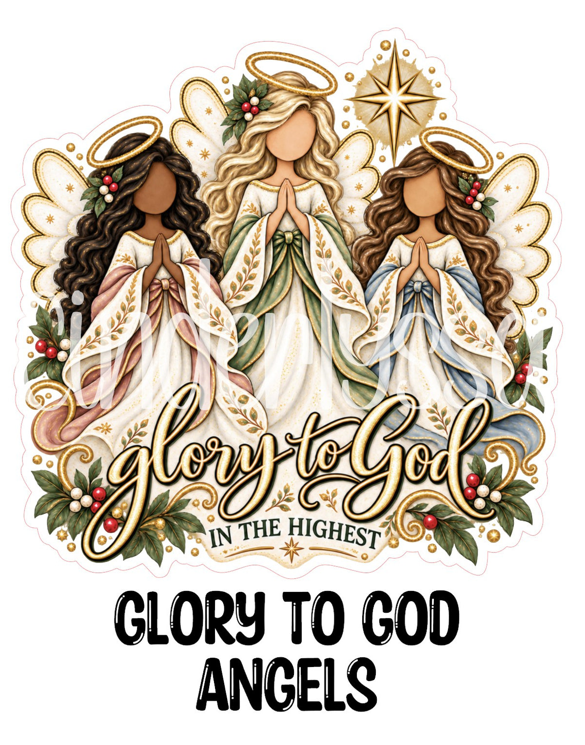 Glory to God Angels Cardstock Silicone Mold, Aroma Bead Molds, Premium Cardstock Images