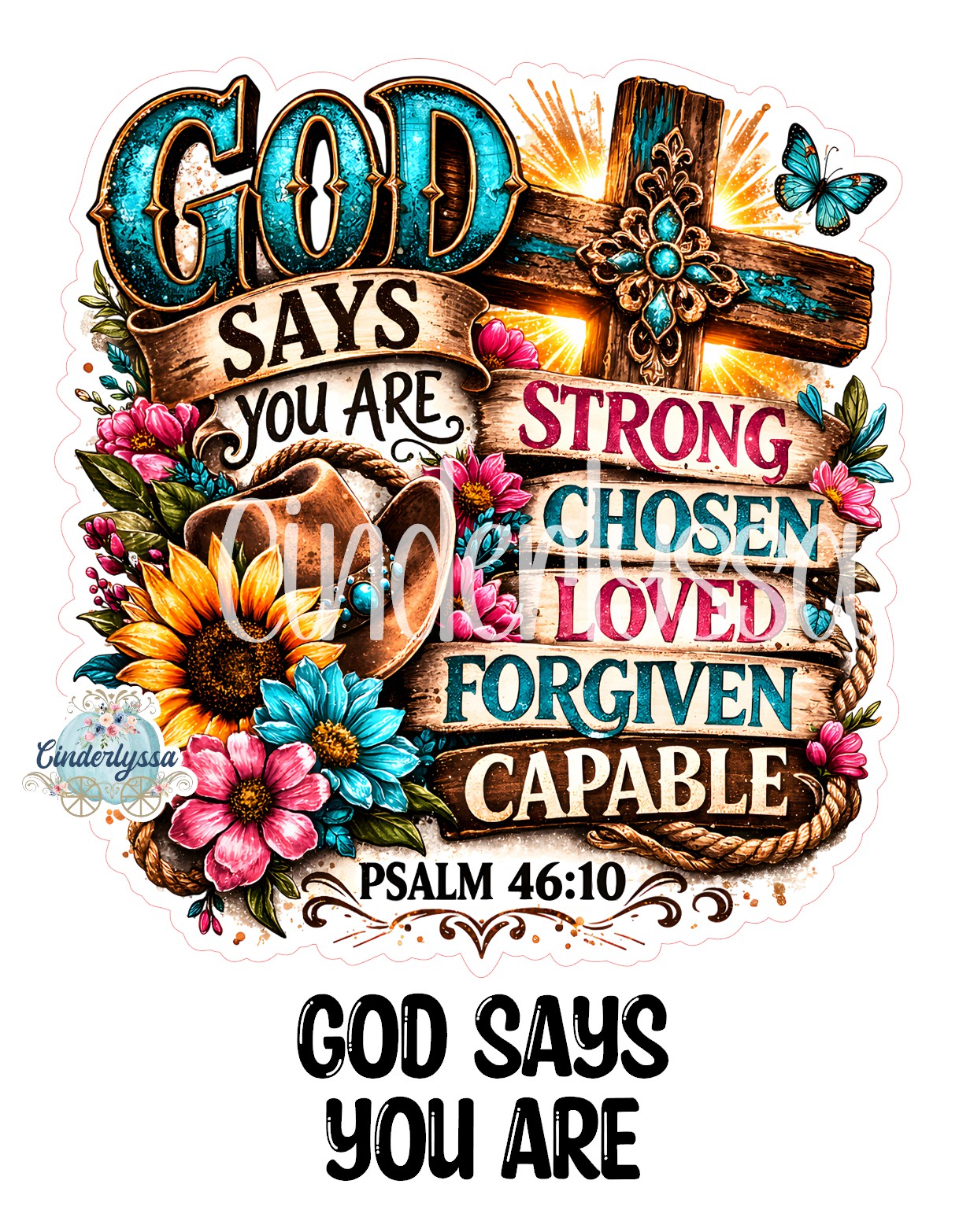 God Says You Are Cardstock Silicone Mold, Aroma Bead Molds, Premium Cardstock Images