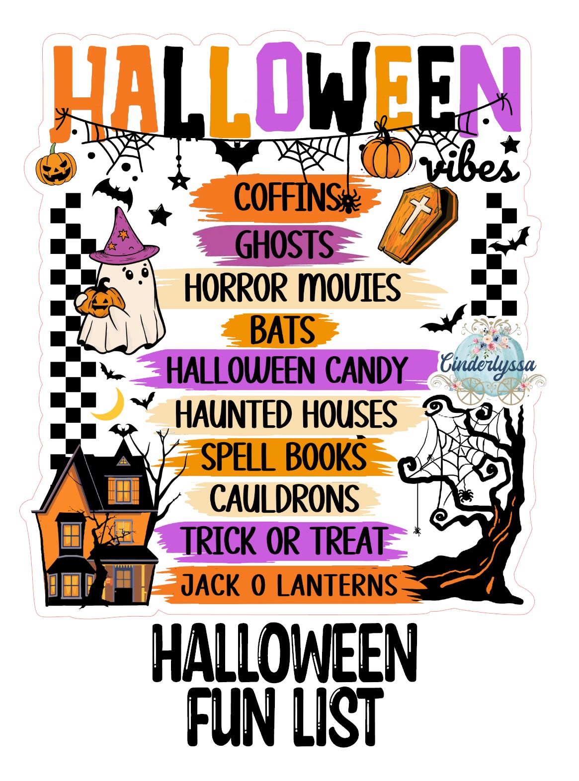 Halloween Fun List Cardstock Silicone Mold, Aroma Bead Molds, Car Freshies, Premium Cardstock Images
