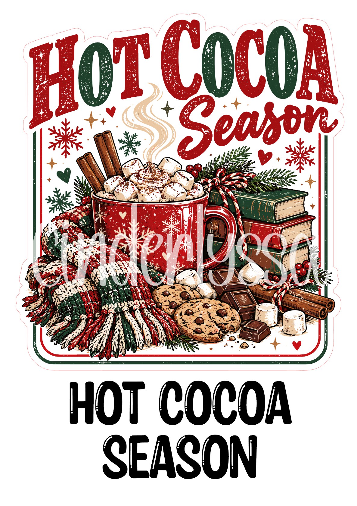 Hot Cocoa Season Cardstock Silicone Mold, Aroma Bead Molds, Premium Cardstock Images
