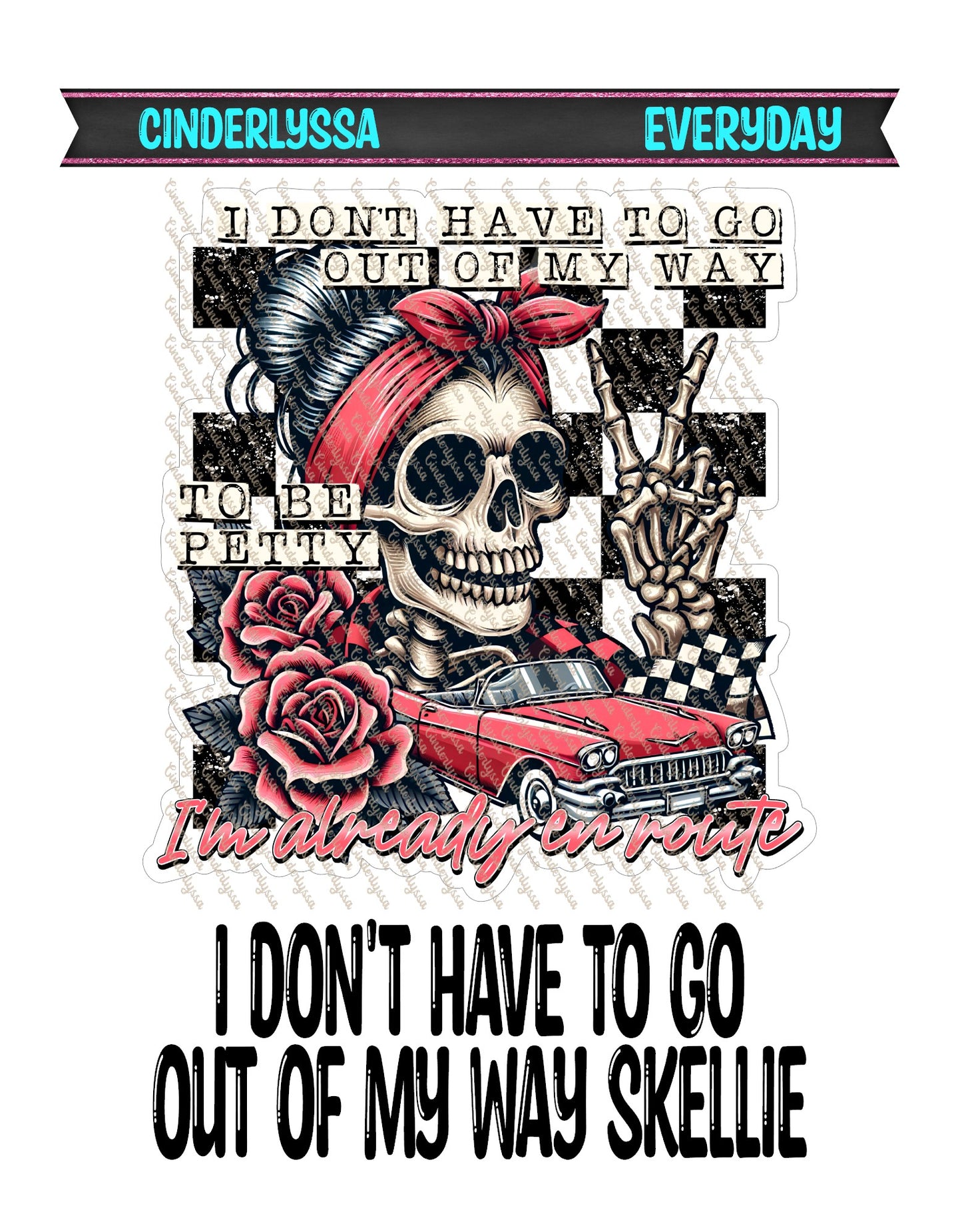 I Don't Have To Go Out Of My Way Skellie Cardstock Silicone Mold, Aroma Bead Molds, Car Freshies, Premium Cardstock Images