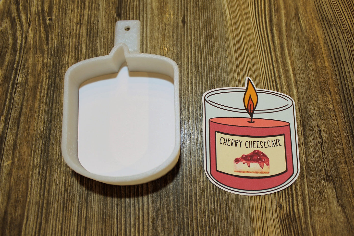 Candle with Label: Fall, Pumpkin Spice, Cheesecake, & Apple Cardstock Silicone Mold, Aroma Bead Molds, Premium Cardstock Images