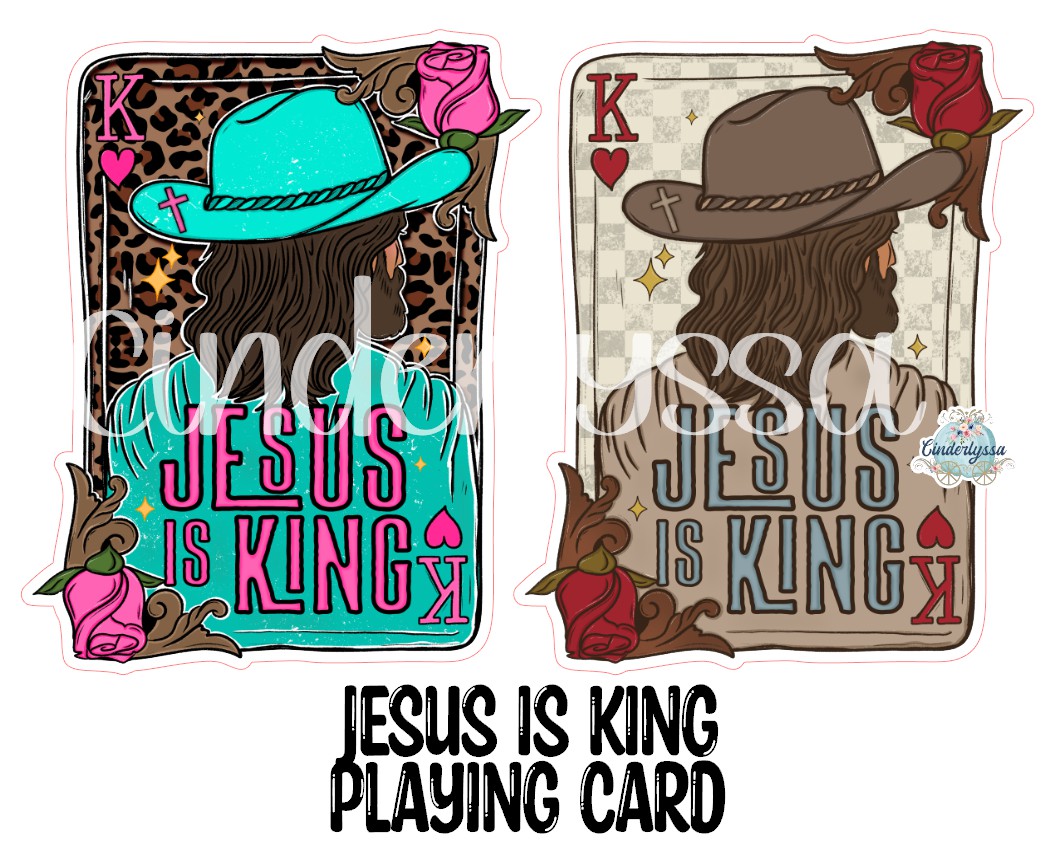 Jesus is King Playing Card Cardstock Silicone Mold, Aroma Bead Molds, Premium Cardstock Images